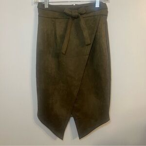 FAVLUX Olive Midi Wrap Skirt